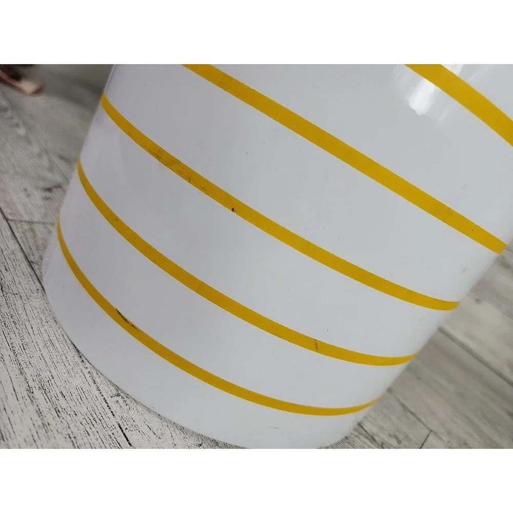Vintage MCM Georges Briard Ice Bucket Yellow Orange w/ Lid 9